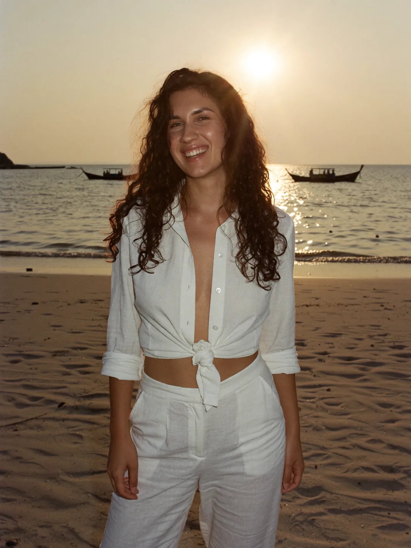 AI portrait at sunset
